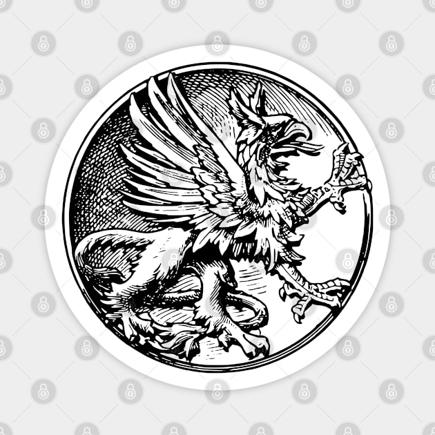 Heraldic Gryphon Magnet by Vintage Boutique